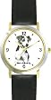 Jack Russell Terrier (MS) Dog - WATCHBUDDY&reg; CLASSIC DELUXE TWO-TONE THEME WATCH - Arabic Numbers-Black Leather Strap-Size-Large ( Men's Size or Jumbo Women's Size )