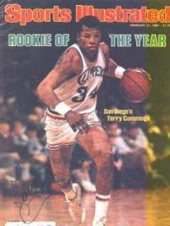 Terry Cummings (Los Angeles Clippers) autographed Sports Illustrated Magazine