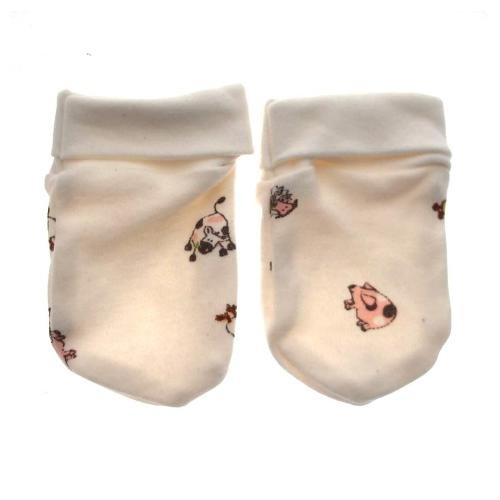 Green Baby Scratch Mitts - Organic 2 Pack