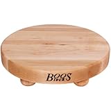 John Boos 12-Inch Round Maple Cutting Board with Feet