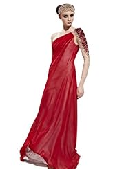 Modest Crystals Vintage Lace Crystal Beaded Applique Chiffon/Taffeta/Tulle Prom Dress 