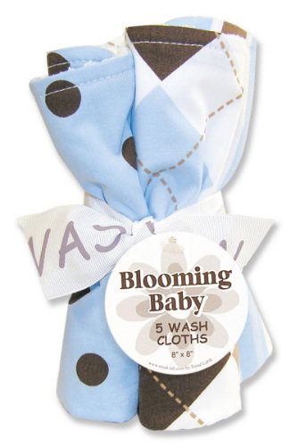 Trend Lab Five Wash Blue Pattern