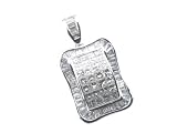 Diamond Invisible Curved Rectangle Pendant, 18k Gold