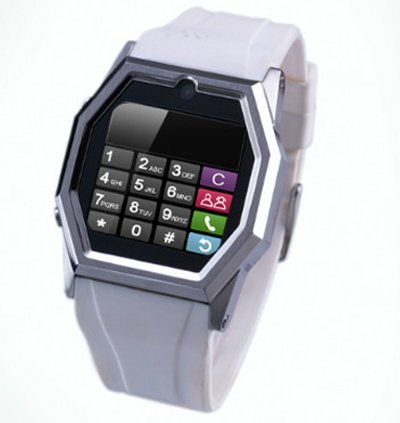 16GB Watch Mobile Phone (Java2.0/bluetooth/cam//msn/facebook/twitter) Cell Phone White On Sale