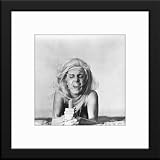 When Dinosaurs Ruled The Earth Custom Framed And Matted B&W Photo (Victoria Vetri) Total Size: 20x20 Inches