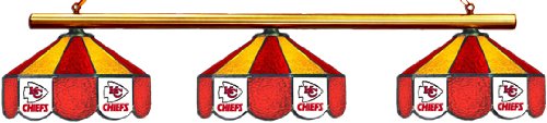 Kansas City Chiefs Pool Table Light - Stained Glass Shades