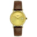 Tissot Men's T-Classic Collection Desire Brown Leather Strap Watch #T52.5.111.21