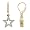14k Yellow Gold Diamond Star Earrings (1/5 cttw, I-J Color, I2 Clarity)