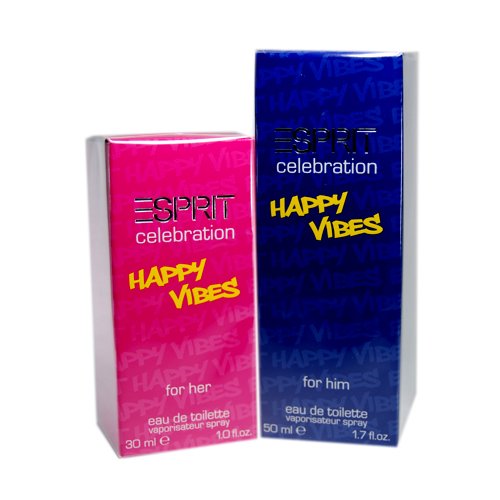 Esprit Celebration Happy Vibes Weihnachts- Geschenk-Set, EDT f&uuml;r sie (30ml) und Ihn (50ml) Preisvergleich