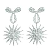 14K White Gold Diamond Earrings