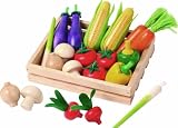 Voila Wooden Pretend & Play Crate of Vegetables