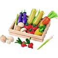 Voila Wooden Pretend & Play Crate of Vegetables