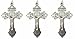 Religious Gifts Silver Tone Behold This Heart Pardon Cross Crucifix, Lot of 3, 2 1/4 Inch