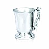 Baby Gifts Personalised Engraved Pewter Child's Cup With 123 Teddy Handle, Great Christening Gift