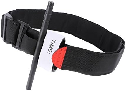 Combat Tourniquet Application Military Issue Hunting and Hiking for First Aid Emergency Increase Blood Vessel Pressure Black