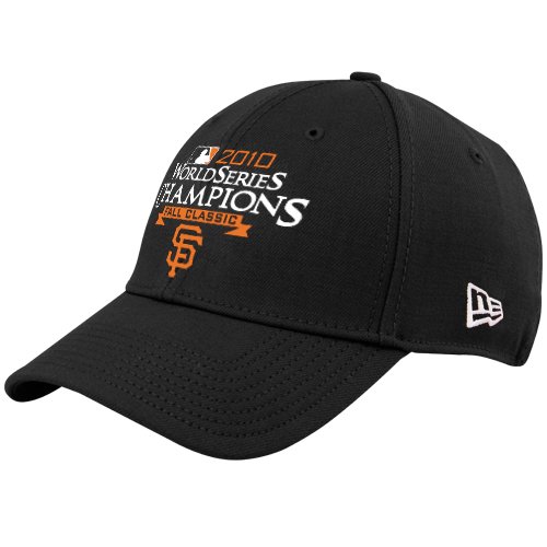New Era San Francisco Giants Black 2010 World Series Champions Stretch Fit Hat (Small/Medium)