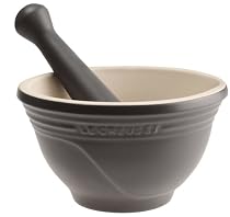 Le Creuset Stoneware Pestle & Mortar, Granite, 0.5 Litre