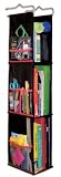 Hanging Locker Organizer, 3 Shelf Fabric (Black) (5.5