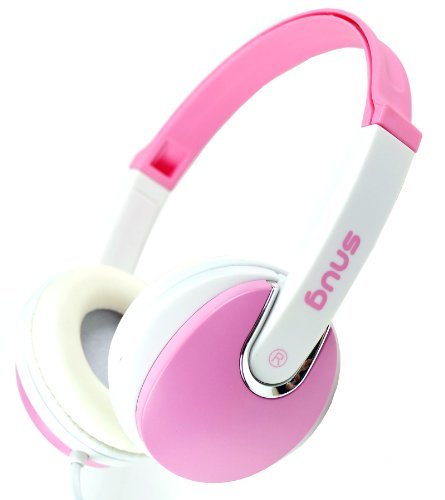 Snug Plug n Play Kids Headphones for Children DJ Style (Pink / White)