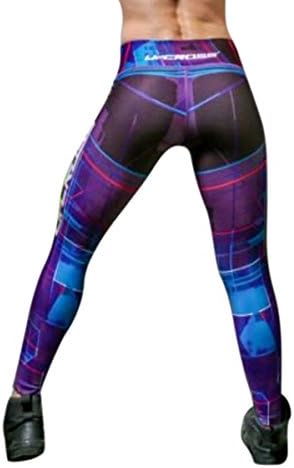 Purple and Blue Leggings Womens Yoga Pants Compression Tights