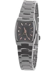 Orient Idea Ori-0299E Fashion Rectangular Stainless Steel Quartz Watch with Alloy Band for Women - Pink