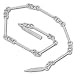 Metal Whip 8 Sectional Long Chain Link 4 Feet