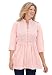 Plus Size Tunic Top In Knit Is Pleated, Pintucked, Embroidered