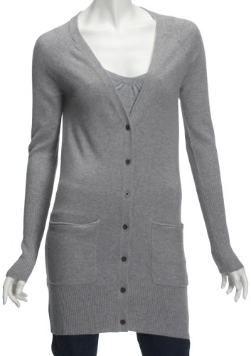 Qi Scott Boyfriend Cardigan 20008 Damen Strickjacken, Gr. 36 (S), Grau (Gr&uuml;nite ) Preisvergleich
