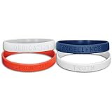 Foot Locker Sport Bands 4-Pack ( sz. One Size Fits All, Navy/Orange/White/Clear )
