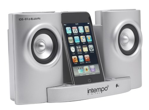 Intempo IDS-01-N-S Silver Metallic Speakers and Docking Station for iPod and Other MP3 Players