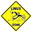 LINUX ZONE computer penguin software NEW sign