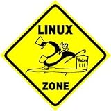 LINUX ZONE computer penguin software NEW sign