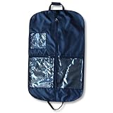 STRONG BLACK SUIT CARRIER COVER -  Holds 2 Suits + Shirt + Accessories!
