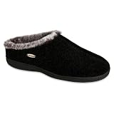  : ACORN Women's Chinchilla Mule Slipper, Black, M