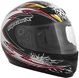 SPARX S07 BLACK LIGHTNING MOTORCYCLE Full-Face-Helmet