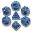 Elvish Blue/Black 7-piece Dice Set