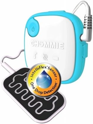 Theos Medical Systems TCE25B Chummie Elite Bedwetting Alarm with 5 Tones, Vibration and One Drop Detection Technology, Blue