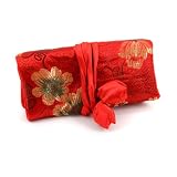 Outlet Item: Jojo's Silk Jewelry Roll - Red