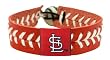St. Louis Cardinals Baseball Bracelet - Red Band, White Stiches "StL" Logo"
