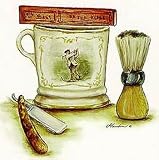 Shaving Mug 1 Art Poster Print by Consuelo Gamboa, 7x7