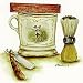 Shaving Mug 1 Art Poster Print by Consuelo Gamboa, 7x7 Image