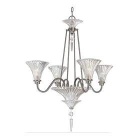 Thomas Lighting Virtue Satin Pewter Four-Light Chandelier from Thomas Lighting
