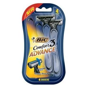 Buy BIC Mens Comfort 3 Advance Shavers for Men with Sensitive Skin - Six 4-packs by BIC Mens Comfort 3 Advance Shavers for Men with Sensitive Skin
