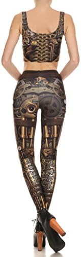POPRAGEOUS Women's Steampunk Leggings XL Multi