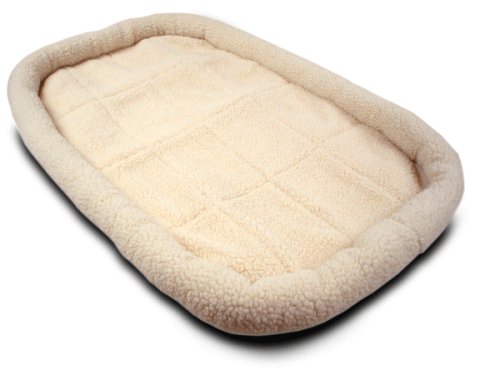 Large 42″ Dog Cage Crate Pet Bed Mat (Sherpa-Colored)