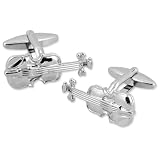 Violins by Umo Lorenzo silver metal cufflinks