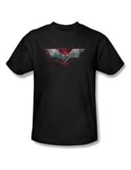 Batman Dark Knight Rises Cracked Batarang Logo DC Movie Adult T-Shirt Tee Select Shirt Size: Medium