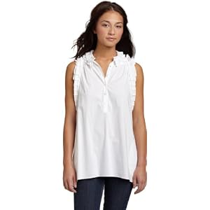 Buy BCBGMAXAZRIA Ladies Poplin Ruffle Top