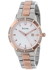 Bulova Womens 98R169 Diamond Case Watch Set