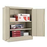 ALERA Quick-Assemble Cabinet, 1 Fixed/2 Adjustable Shelves, 36 x 18 x 42, Lt GY